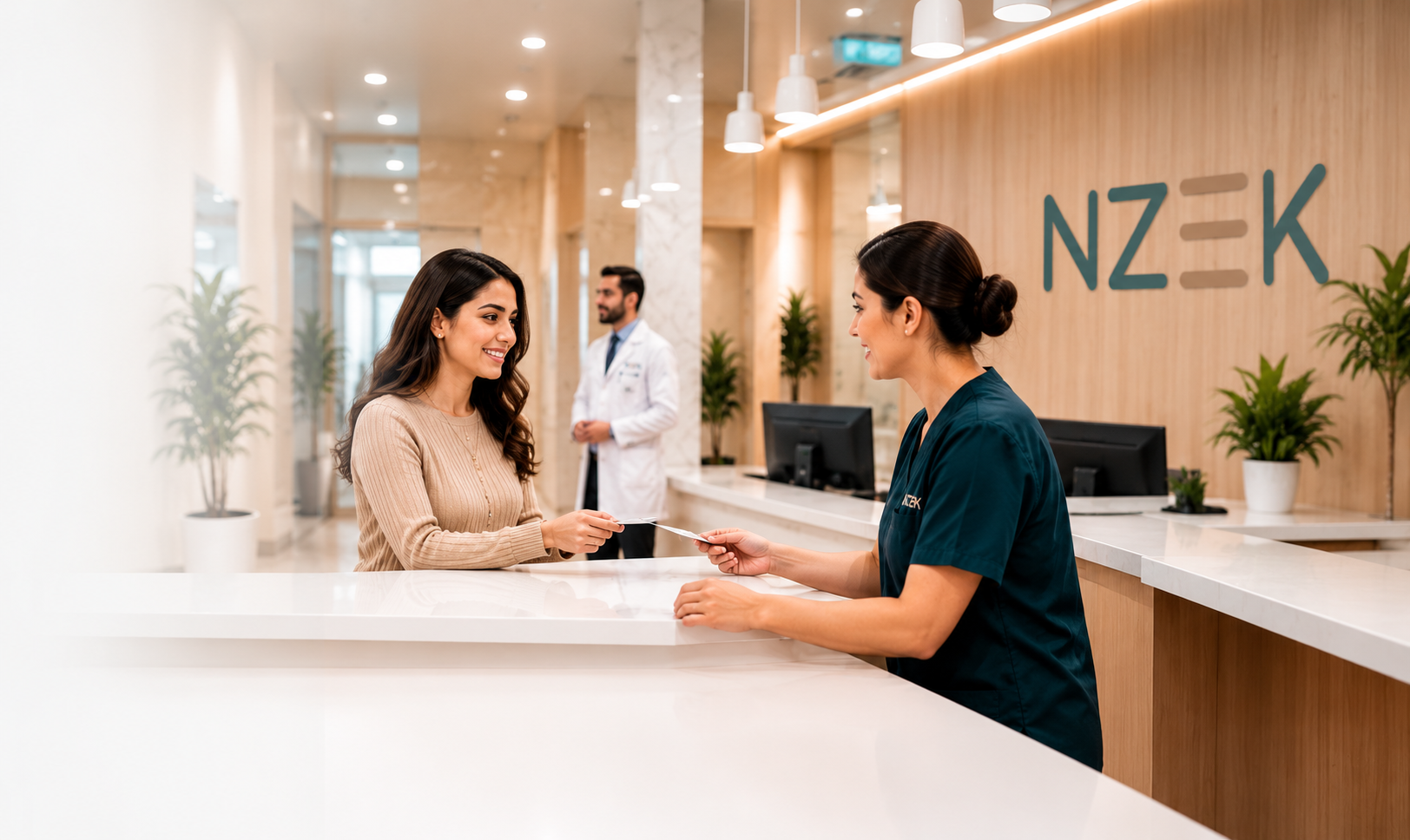 Nzek reception desk